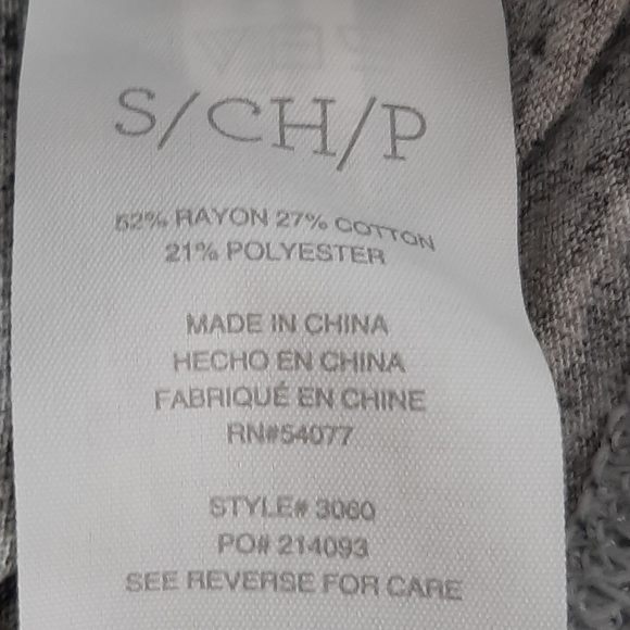 CAbi heather gray placket long sleeve tee small - Picture 5 of 5